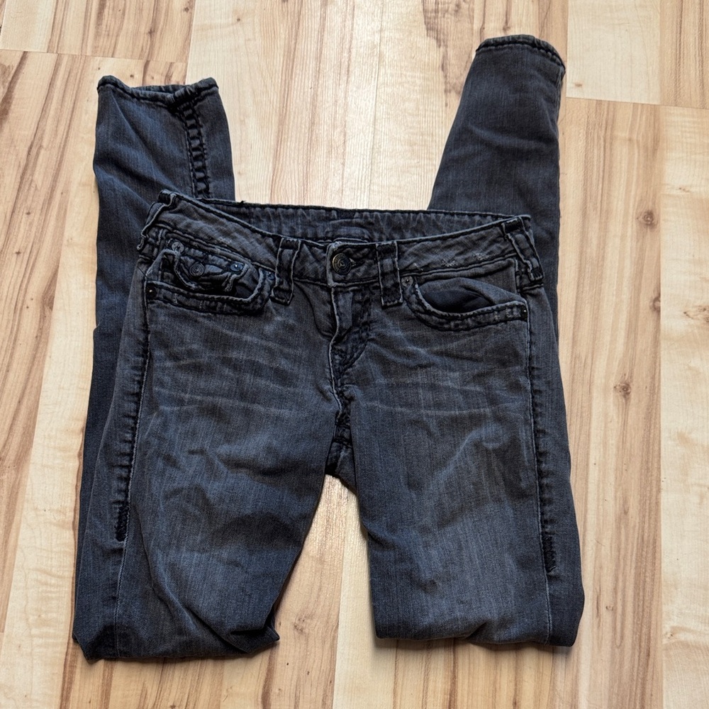 True Religion Women's Dark Gray Skinny Jeans